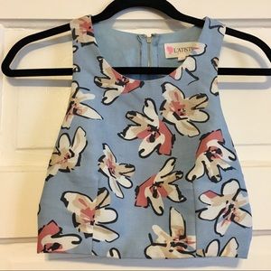 L’ATISTE Floral Crop Top